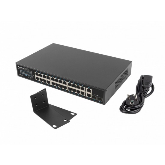 Switch 24x1GB POE+ 2xGB 2xSFP rack 19' gigabit ethernet 360W 