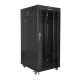 Szafa rack stojąca 19 cali 27U 800x1200 czarna drzwi szklane LCD FLAT PACK 