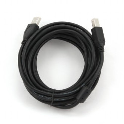 Kabel USB 2.0 typu AB AM-BM 4,5m FERRYT czarny 