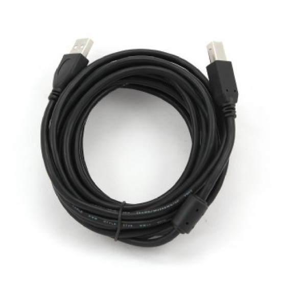 Kabel USB 2.0 typu AB AM-BM 4,5m FERRYT czarny 