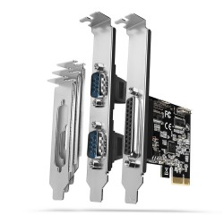 PCEA-PSN Kontroler PCIe 1x port równoległy (LPT) + 2x port szeregowy (RS232) 250 kbps, w zestawie SP & LP