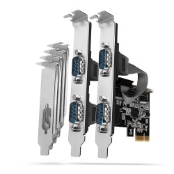 PCEA-S4N Kontroler PCIe 4x port szeregowy (RS232) 250 kbps, w zestawie SP & LP