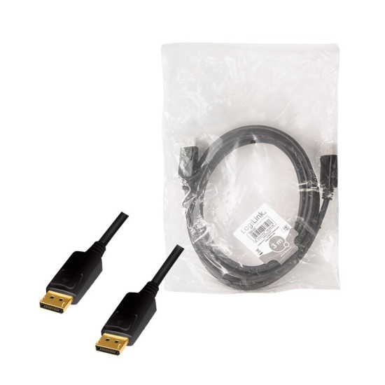 Kabel DisplayPort M/M 4K/60Hz, 3m Czarny 