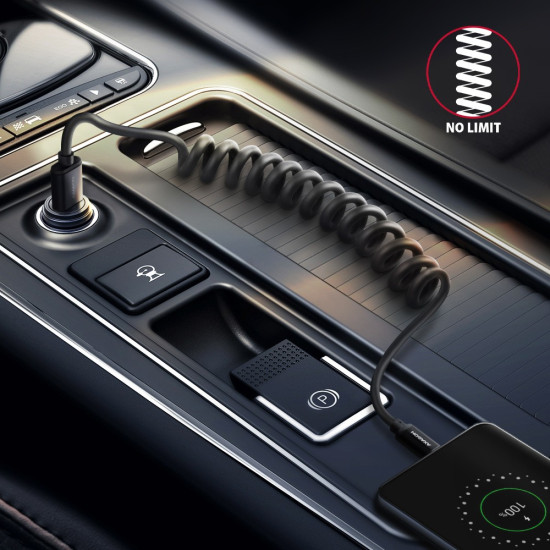 BUCM-AM10TB Kabel Twister USB-C   USB-A, 0,6m, USB 2.0, 2.4A, ALU, PVC Czarny