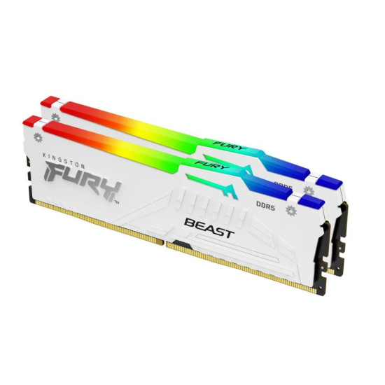 Pamięć DDR5 Fury Beast  RGB  32GB(2*16GB)/5600  CL40 Biała