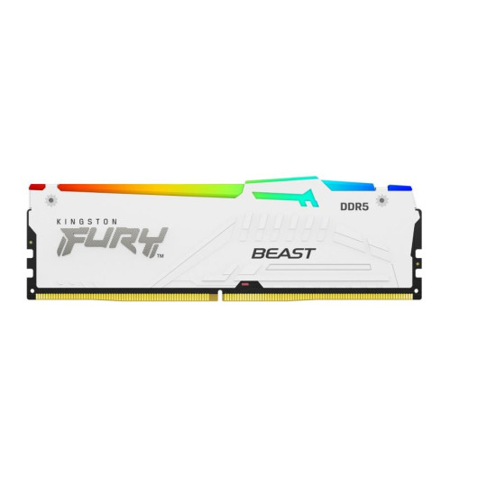 Pamięć DDR5 Fury Beast RGB  32GB(2*16GB)/5600  CL36 Biała