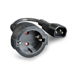 Adapter zasilania IEC320 C14->SCHUKO(F) 15 cm 