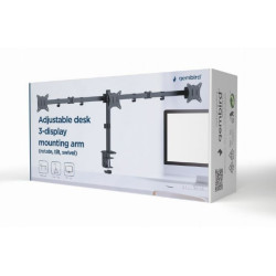 Ramię dla trzech monitorów biurkowe  (regulowane), 17 cali- 27 cali, do 7kg