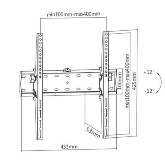 Uchwyt ścienny do telewizora (regulowany), 32 cale-55 cali,  (40 kg)