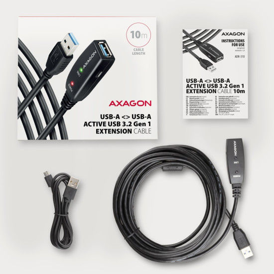 Kabel ADR-310 USB 3.0 A-M -> A-F aktywny kabel przedłużacz/wzmacniacz 10m