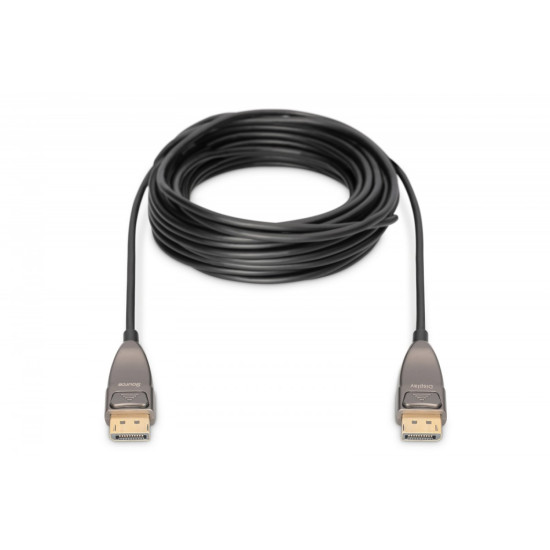 Kabel połączeniowy hybrydowy AOC DisplayPort 1.4 8K/60Hz UHD DP/DP M/M 15m Czarny