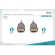 Kabel połączeniowy hybrydowy AOC DisplayPort 1.4 8K/60Hz UHD DP/DP M/M 15m Czarny