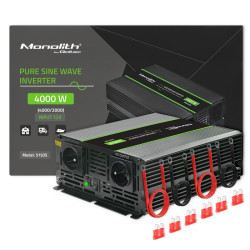 Przetwornica napięcia Monolith | 2000W | 4000W | 2000W | 4000W | 12V na 230V | Czysty Sinus 