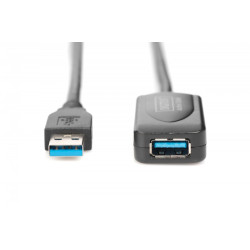 Kabel przedłużający USB 3.0 SuperSpeed Typ USB A/USB A M/Ż aktywny, czarny 5m