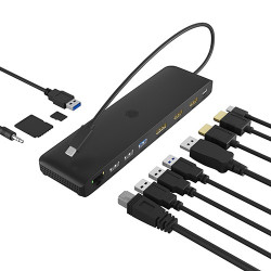 Stacja dokująca IB-DK2116-C 12in1,HDMI,DP,LAN,USB 