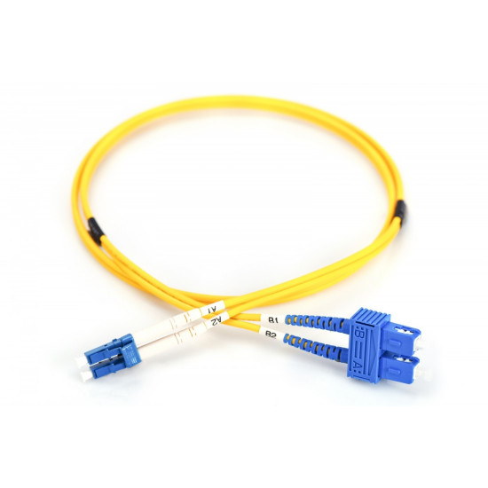 Patchcord światłowodowy FO LC-SC SM 9/125 duplex LSOH 1m