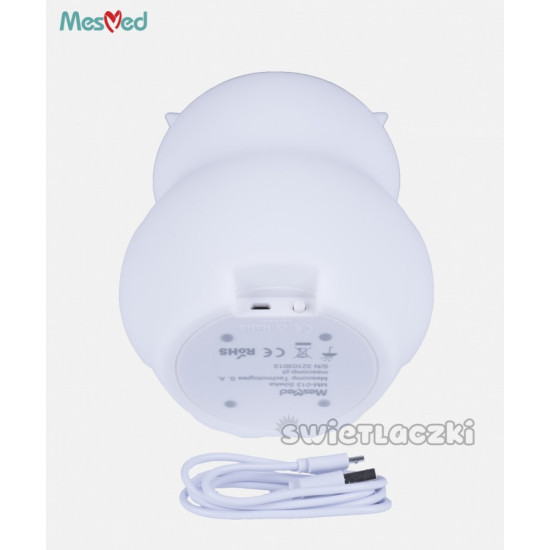 Lampka silikonowa nocna MM013 Sówka z pilotem