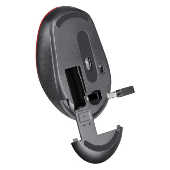 Mysz bezprzewodowa silent click AURIS MB-027 800/1200/1600 DPI Czerwona 