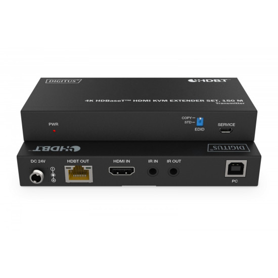 Przedłużacz/Extender HDMI 4K 60Hz 150m po skrętce Cat.6A/7/8 HDBaseT HDCP2.2 IR EDID PoC, zestaw 