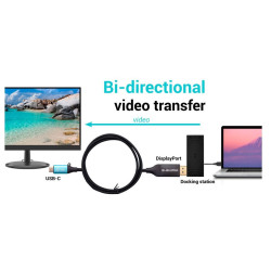 Adapter USB-C DisplayPort Bi-Directional 8K/30Hz 150cm 