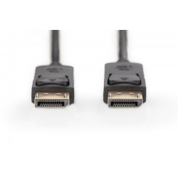 Kabel połączeniowy DisplayPort z zatrzaskami 4K 60Hz UHD Typ DP/DP M/M czarny 3m