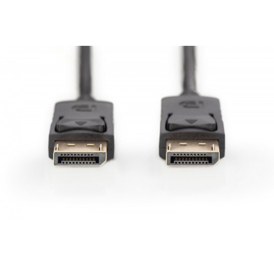 Kabel połączeniowy DisplayPort z zatrzaskami 4K 60Hz UHD Typ DP/DP M/M czarny 3m