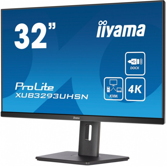 Monitor ProLite XUB3293UHSN 31.5 cala XUB3293UHSN-B5 IPS,4K,USB-C DOCK,KVM,SLIM,2x3W,RJ45 