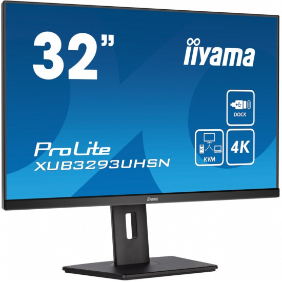 Monitor ProLite XUB3293UHSN 31.5 cala XUB3293UHSN-B5 IPS,4K,USB-C DOCK,KVM,SLIM,2x3W,RJ45 