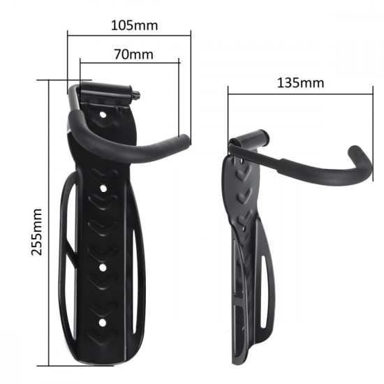 Rowerowy uchwyt ścienny pionowy stal max. obciążenie 30kg       Maclean MC-432 