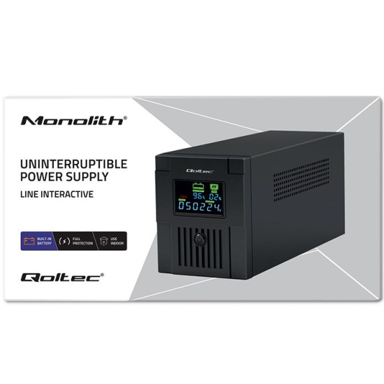 Zasilacz awaryjny UPS | Monolith | 2000VA | 1200W | LCD | USB 