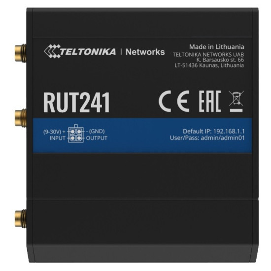 Router LTE RUT241 (Cat 4), 4G, WiFi, Ethernet