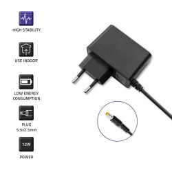 Zasilacz wtyczkowy 12W | 12V | 1A | 5.5*2.5 
