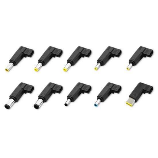 Uniwersalny zasilacz sieciowy 65W | 10 wtyczek 