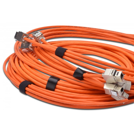 Taśma rzepowa do okablowania strukturalnego, szerokość 20 mm, rolka 10 m, Czarna