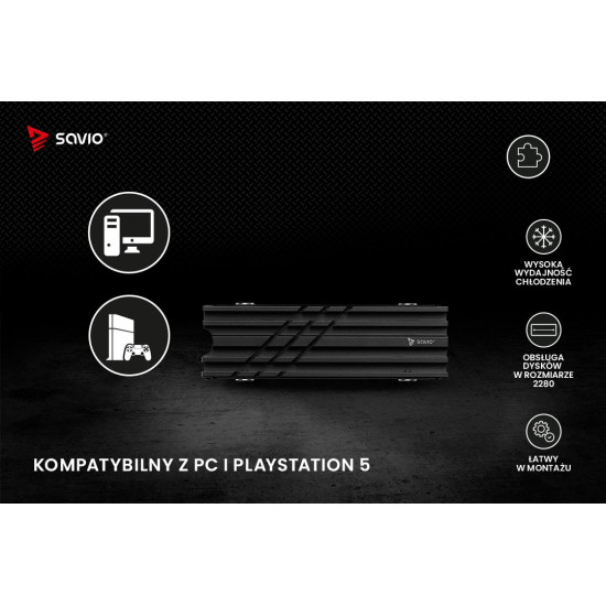 Chłodzenie do dysków M.2 NVMe 2280, AK-60