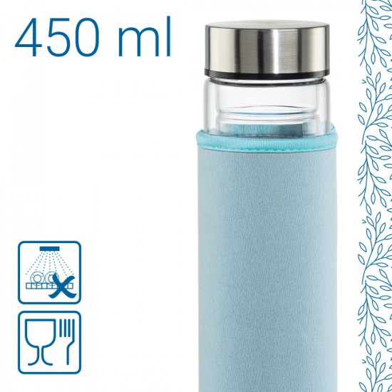 Butelka z sitkiem Hama szklana 500 ml TO GO 