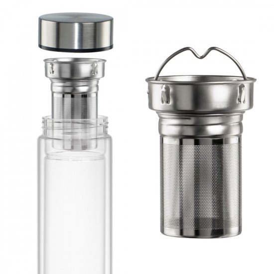 Butelka z sitkiem Hama szklana 500 ml TO GO 