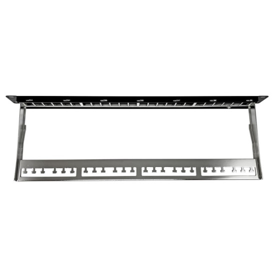 Patch panel 24 porty 1U modularny 