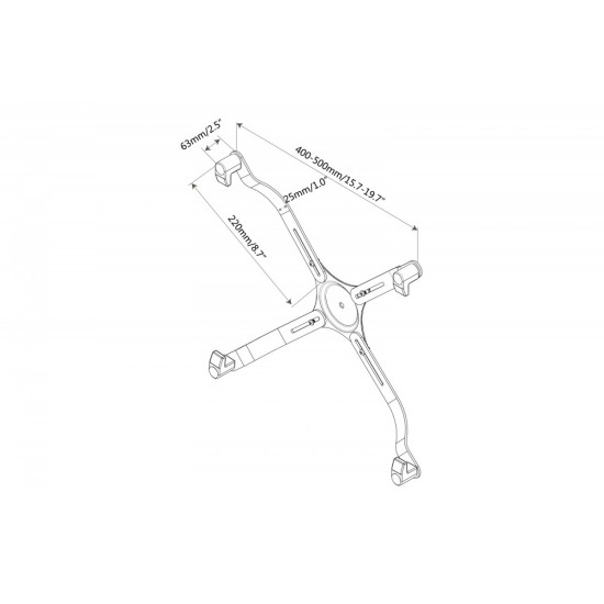 Adapter do LCD bez otworów w standardzie VESA, max. 30