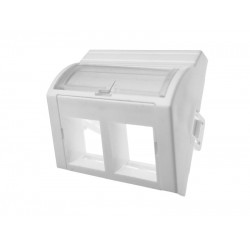 Adapter 45x45 2xRJ45 (wypukły kątowy)