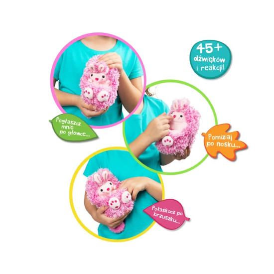 Maskotka interaktywna Kulisie Różowy Królik