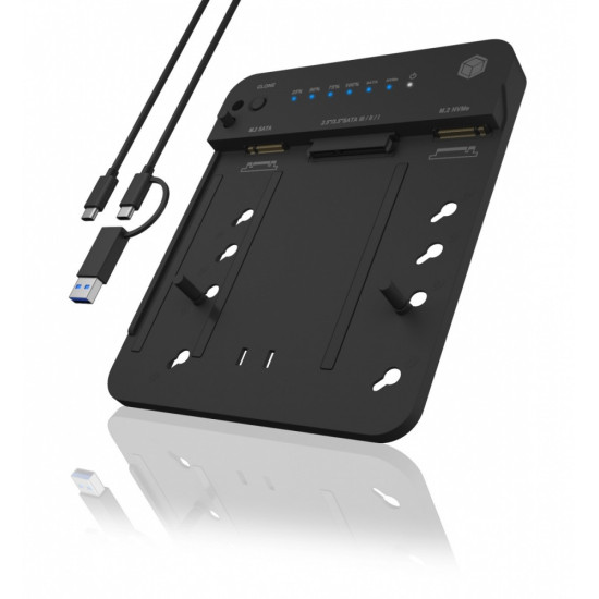 Stacja dokująca/klonująca IB-2915MSCL-C31 M.2  dla M.2 0NVMe i SATA 2,5/3,5 SSD/HDD 