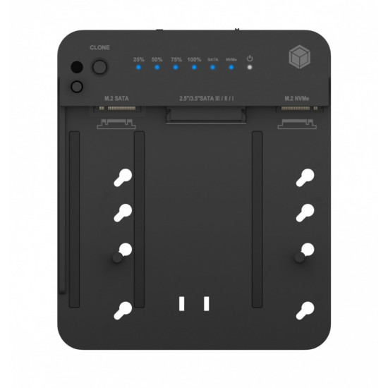 Stacja dokująca/klonująca IB-2915MSCL-C31 M.2  dla M.2 0NVMe i SATA 2,5/3,5 SSD/HDD 