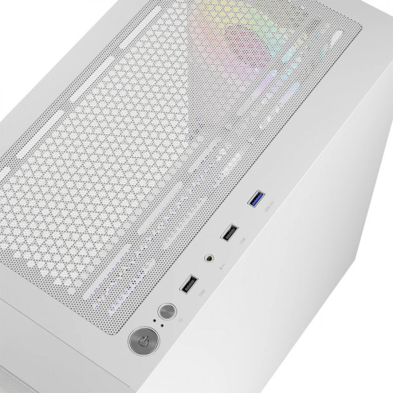 Obudowa Komputerowa Logic Portos ARGB Mini USB 3.0 Biała 