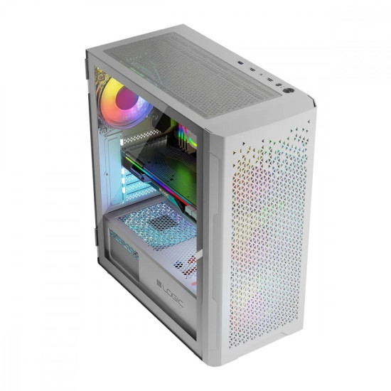 Obudowa Komputerowa Logic Aramis ARGB Midi USB 3.0 Biała 
