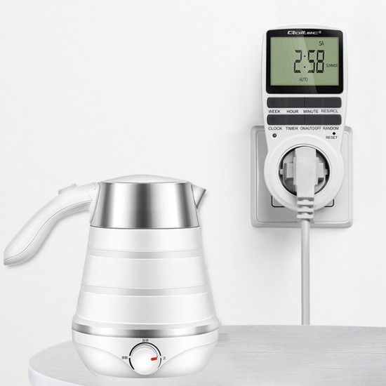 Elektroniczny programator czasowy PC0628 | 3680W | 16A | LCD 