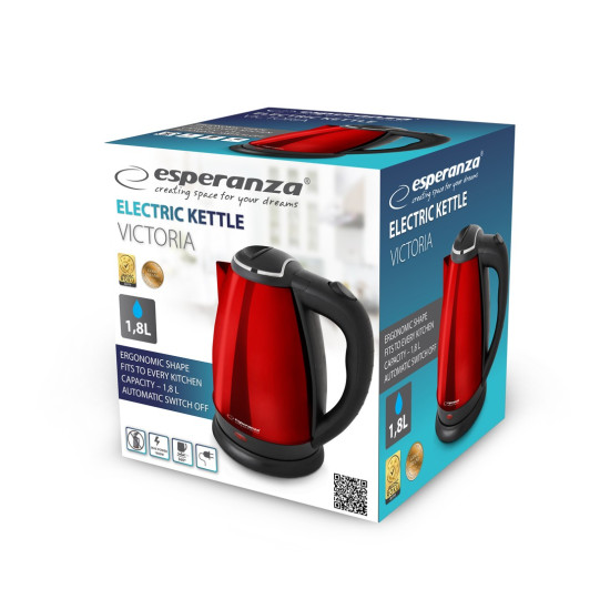 Czajnik elektryczny Victoria 1.8L Czerwony 
