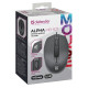 Mysz przewodowa optyczna Alpha MB-507 1000DPI 3P Czarna 