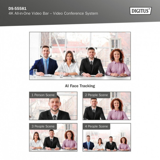 System wideokonferencji 4K ePTZ szeroki kąt 90° Sensor 3.0' 8MP Hi-Fi, 2 mikrofony, pilot 