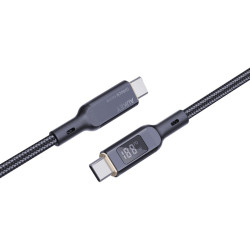 CB-MCC102 nylonowy kabel USB C - USB C | LED | 1.8m | 5A | 100W PD | 20V